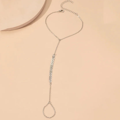 Cadena de avión elegante y de moda, cadena de dedo de aleación, cadena de tobillo para mujer 