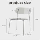 Modern Simple Household Transparent Dining Chair Backrest Single Person Leisure Net Red Table Plastic Chair Makeup Chairs  стул