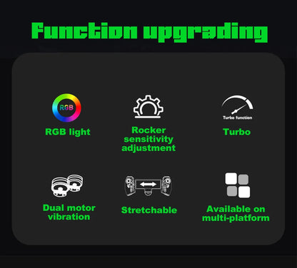 Mando Bluetooth Ipega PG-9777S para Nintendo Switch, Android, iOS, iPad y PC con luz RGB, vibración lineal y control extensible.