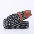 107/120/130cm UNISEX Casual Knitted Pin Buckle Women Belt Woven Canvas Elastic Expandable Braided Stretch Jeans Belts for Men