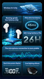New Lenovo XT53 Wireless Bluetooth 5.4 Earphones LED Digital Display Waterproof Earbuds Noise Cancelling Gaming Headset