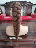 Rabo de cabelo com trança 75cm textura afro kinky straight