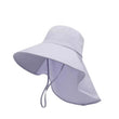 1pc Women's Sun Hat, Anti-UV Hiking Fishing Hat, Wide Brim Foldable Summer Beach Hat with Neck Cover, Outdoor Visor Cap