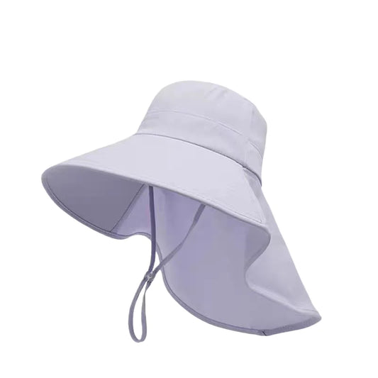 1pc Women Sun Hat Anti Hiking Fishing Hats Wide Brim Foldable Summer Beach Hat with Neck Cover Outdoor Visor Caps
