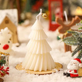 2026 8X5cm Christmas Tree Soy Wax Desktop Ornaments Home Decoration Creative Souvenirs Cyclone Shape Aromatherapy Candles Gifts