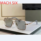 Original Factory DT MACH SIX With Brand Box Leisure Top Quality Classic Luxury Designer Silver Alloy Frame Men Women Sunglasses