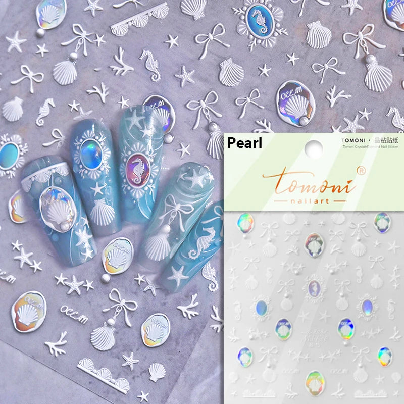 Flash Dreamy Chinese Flower Window Butterfly Glazed Rococo Geometric Frame Stamp Embossed Relief Nail Art Sticker Manicure Decal