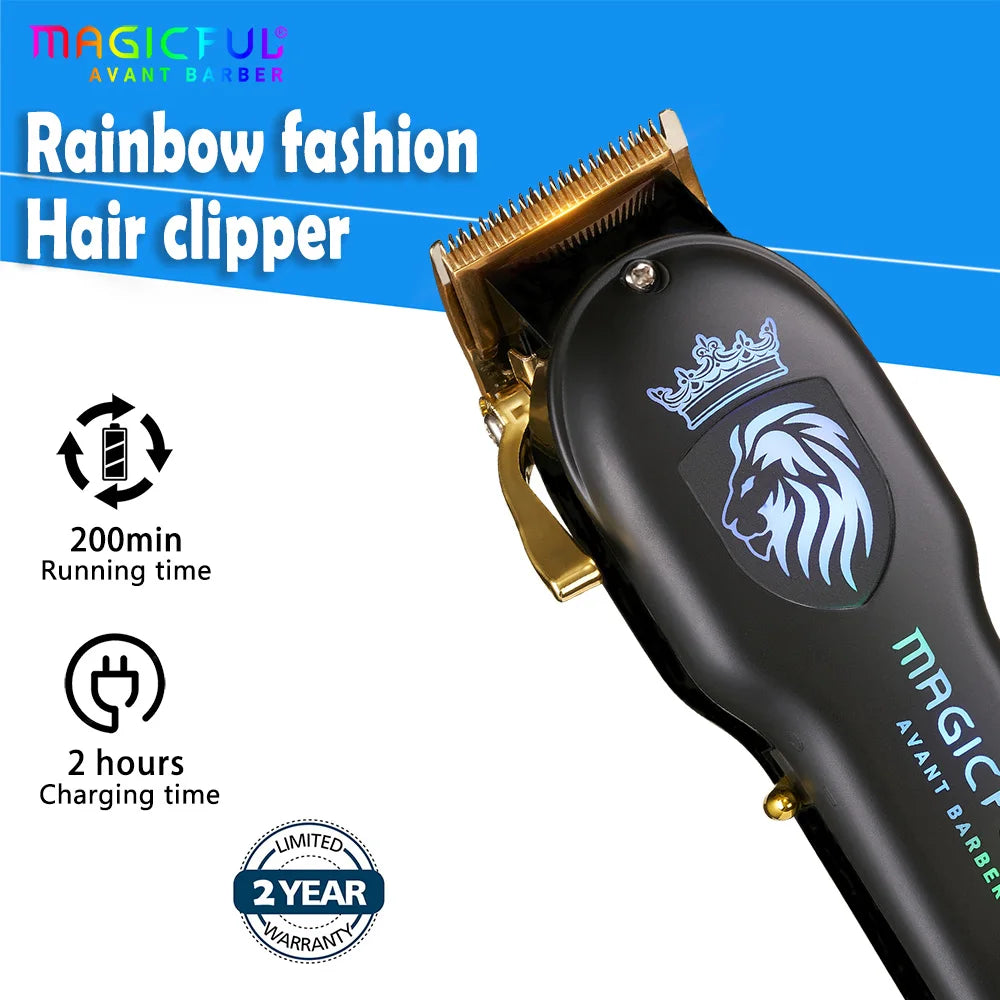 MAGICFUL New Professional Hair Clipper Rechargeable Electric Trimmer For Men Beard Kids Barber Cutting Machine Haircut Machine
