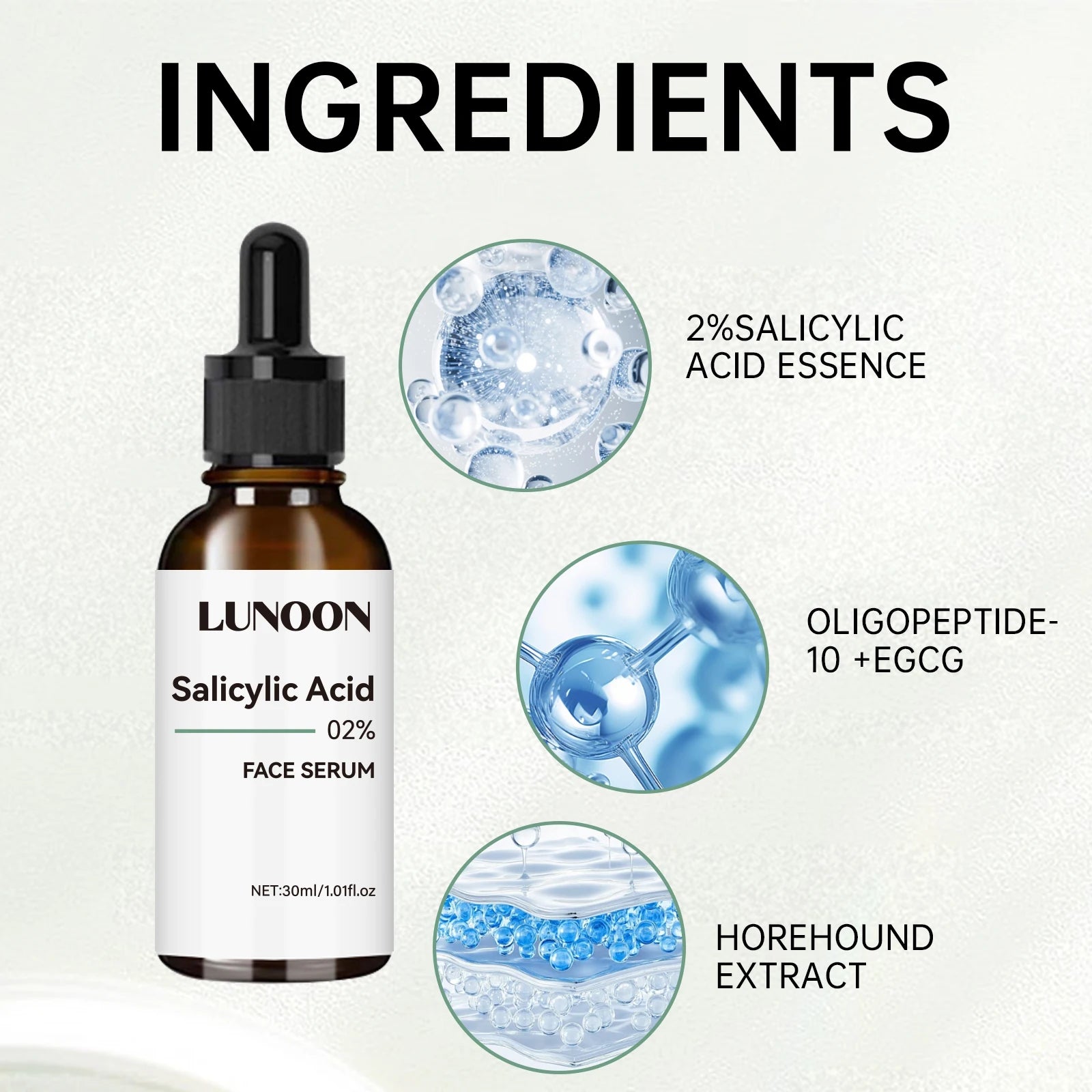 Salicylic Acid Facial Serum Firming Even Skin Tone,unclogs Pores,oil Control Lightening Fine Lines Fast Absorption Face Care