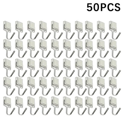 Ganchos magnéticos multiusos para almacenamiento, resistentes, para llaves, para cocina, baño (50 unidades) 