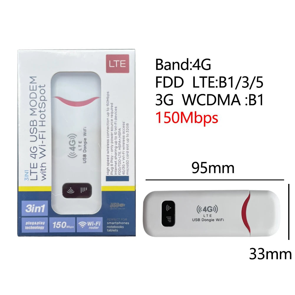 4G/5G Mobile WIFI Router 150Mbps 4G LTE Wireless Router 3000mA Portable Pocket MiFi Modem Mobile Wifi Hotspot with Sim Card Slot