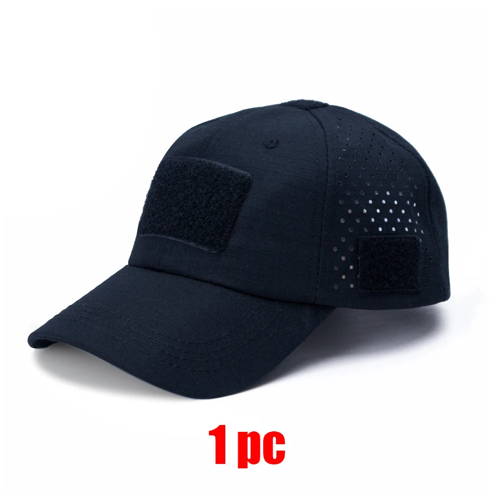1/2pcs New Men's Camouflage Baseball Cap Breathable Sunscreen Hat Outdoor Sports Hunting Hiking Camping Beach Fishing Sun Hat