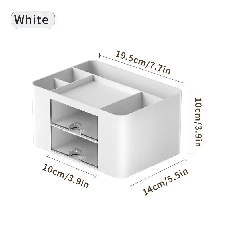 1PC Pen Organizer With 2 Drawer Multi-Functional Pencil Holder For Desk Holder Storage Box For Desk Office Supplies Vanity Table