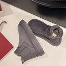 Botas de nieve altas para mujer, de felpa gruesa, cálidas, sencillas y versátiles, cómodas, para exteriores, de algodón antideslizante, para invierno. 