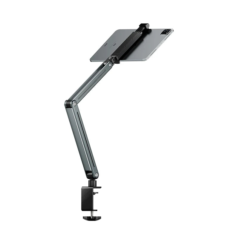 Foldable Bed/Desk Arm Mount Tablet Holder 360° Rotation Adjustable Aluminum Alloy Tablet Stand for IPad iPhone 4-12.9Inch Device