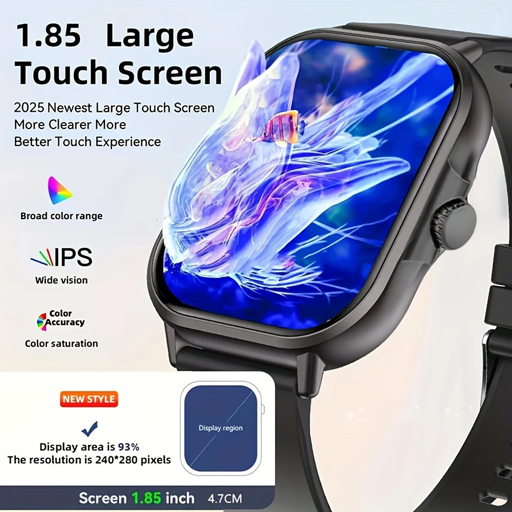 LAXASFIT 2026 New Smartwatch Bluetooth Calling Music Playback Heart Rate & Blood Pressure Monitoring Unisex Holiday Gift