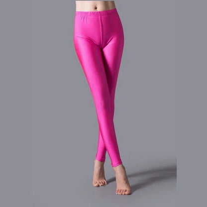 Leggings ajustados de alta elasticidad, pantalones pitillo ajustados de talla grande, pantalones brillantes, pantalones de yoga para mujer, leggings ajustados sexis y agradables para la piel. 