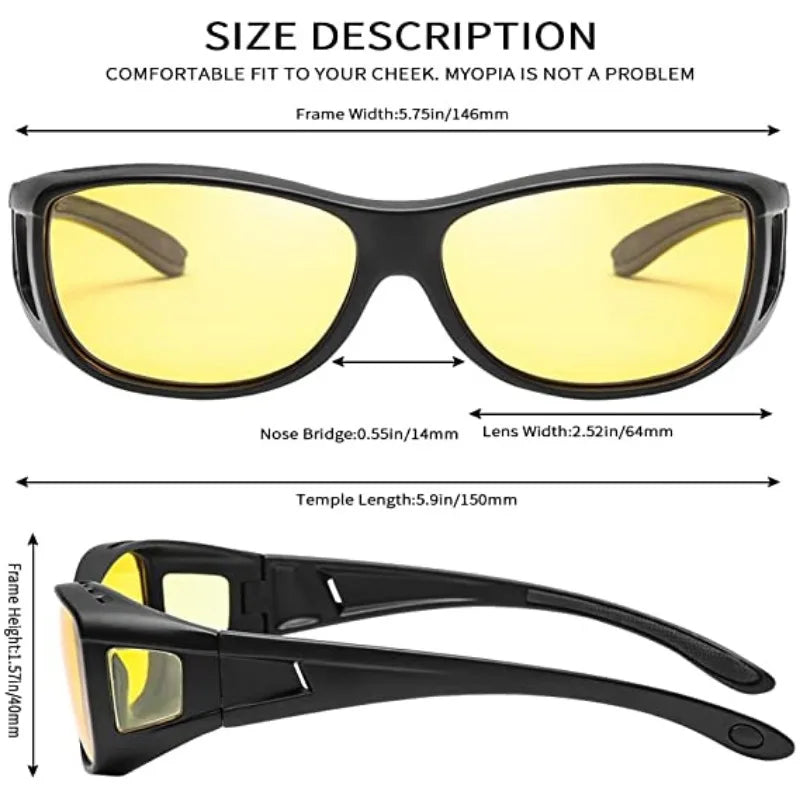 Car Night Vision Driving Glasses Anti-Glare Motorcycle Bicycle Driver Goggles UV Protection Sunglasses Eyewear Car Accessories