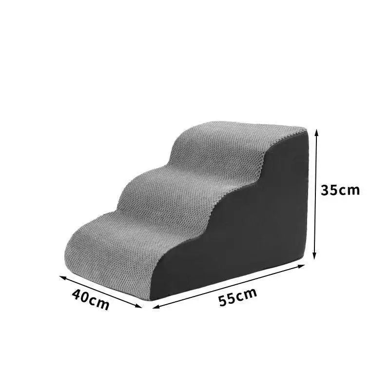 Pet 2/3 Steps High-Density Foam Dog Secure Stairs Ramps Non-Slip Pet Steps for Older Dogs Pet with Joint Pain Sofa Bed Ladder