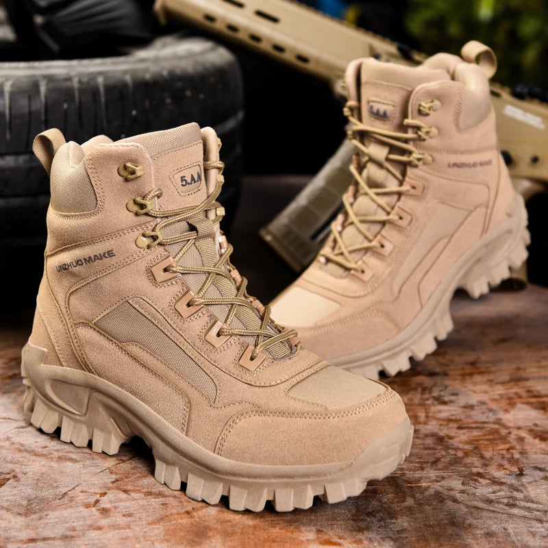 High Top Waterproof Hiking Shoes Tactical Sport Men's Shoes Male Outdoor Mountain Climbing Shoes Hunting Boots Men Outdoor Boots