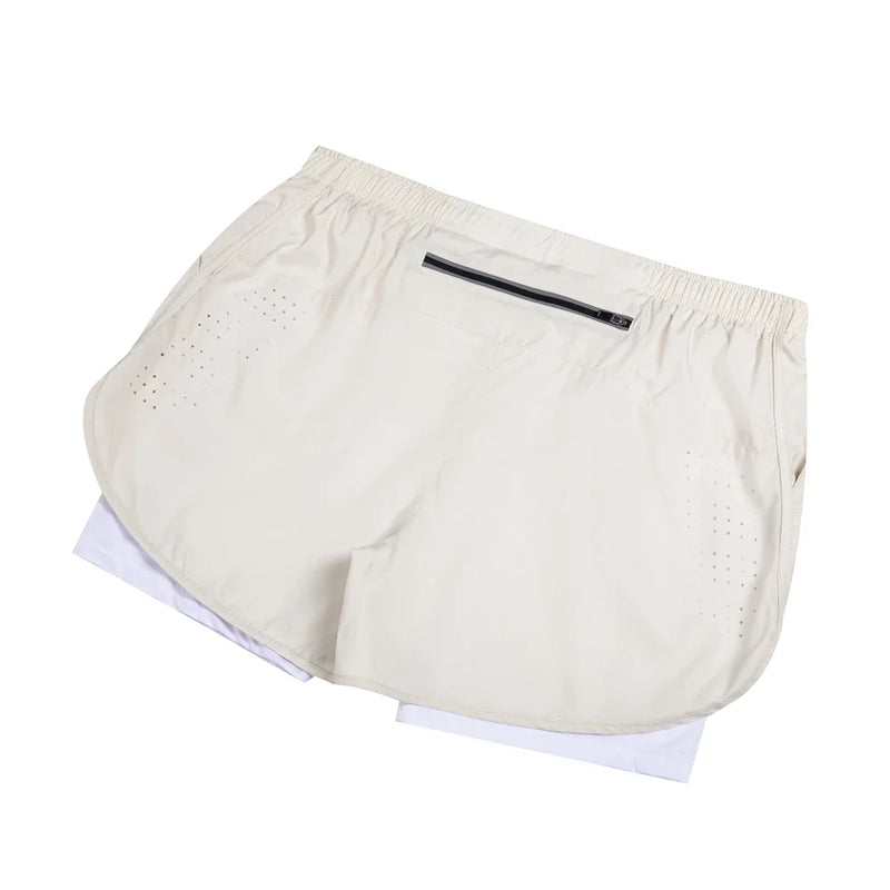 2025 New Men's Running Shorts Fitness Quick-drying Double Layer Shorts Men Workout Training sweatpants Bodybuilding Short Pants