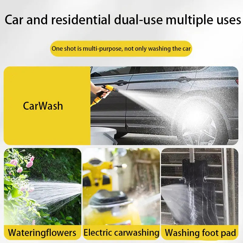 Car Wash water gun high-pressure household sprinkler washing garden balcony expansion and pressurization hose brush car wash