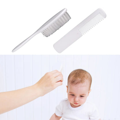 Cepillo para la costra láctea de recién nacidos, cepillo suave para el cabello, juego de peines para el cabello, peine de viaje para peinar el cabello para bebés y niños pequeños, masaje de cabeza para el baño, envío directo