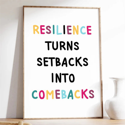 Mental Health Poster Encouragement Prints Calm Corner Canvas Painting Therapy Wall Art Picture Classroom Home Decoration