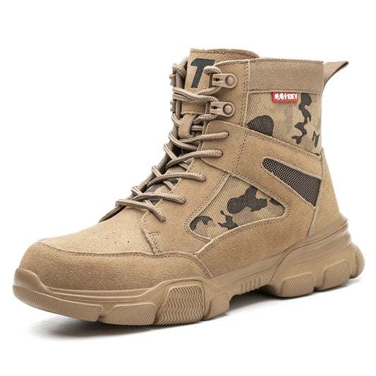 Sneakers Indestructible Shoes Work Safety Shoes With Steel Toe Cap Puncture-Proof Male Security Protective Shoes Tactical Boots