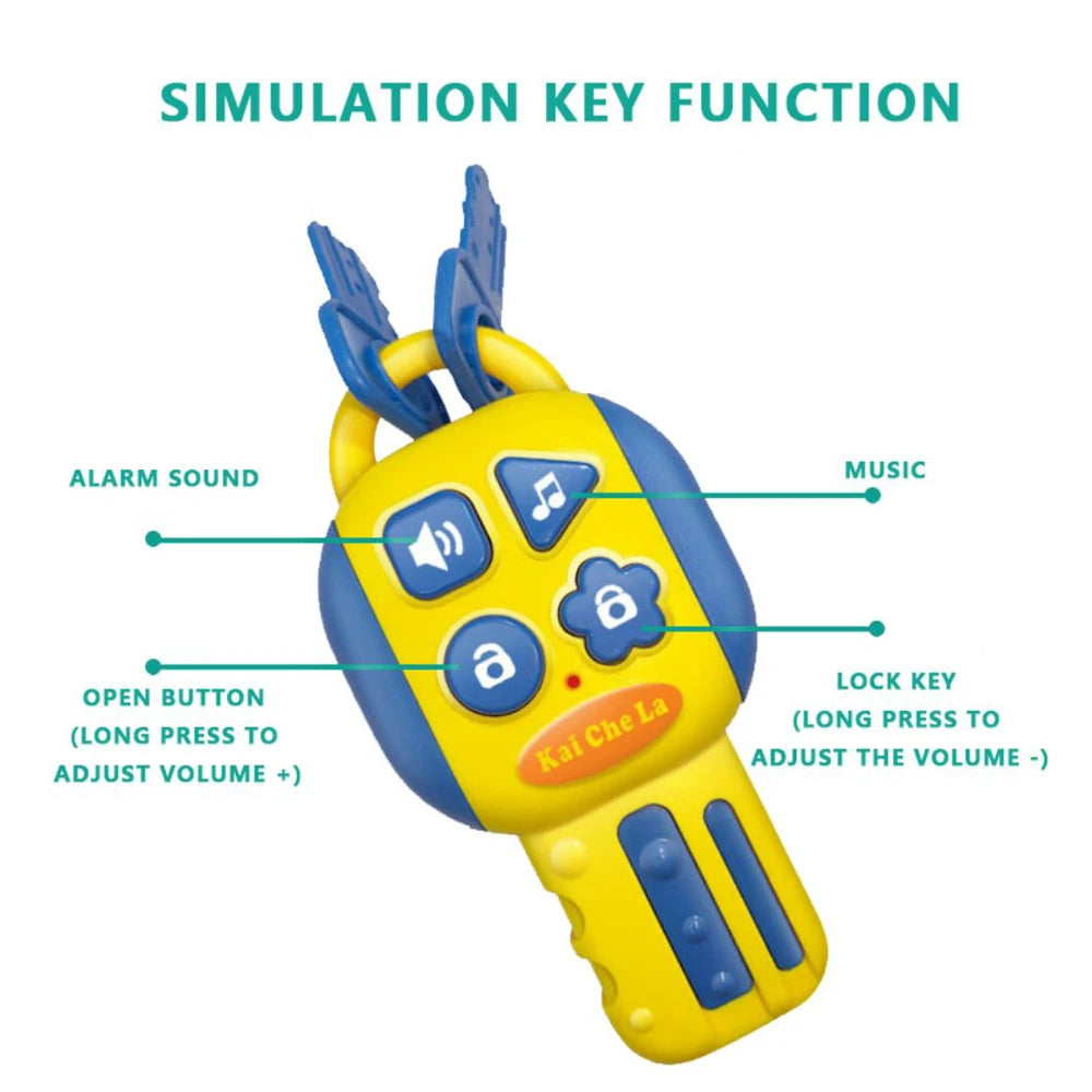 Volante eléctrico portátil tridimensional con simulación de conducción, juguete con luz y sonido, regalo educativo para niños.