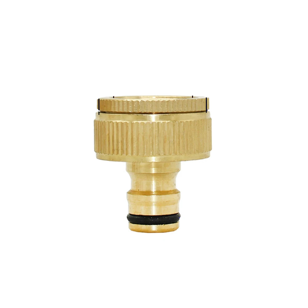 Conector rápido de manguera de latón de 1/2'', 5/8'', 3/4'' y 1'', accesorio de cierre de agua, rosca de cobre, adaptador para pistola de riego de jardín