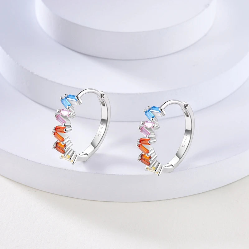 Real 925 Sterling Silver Colorful Dragonfly Butterfly Animal Earrings For Women Exquisite Birthday Anniversary Jewelry Gifts