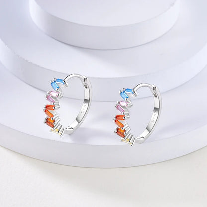 Real 925 Sterling Silver Colorful Dragonfly Butterfly Animal Earrings For Women Exquisite Birthday Anniversary Jewelry Gifts
