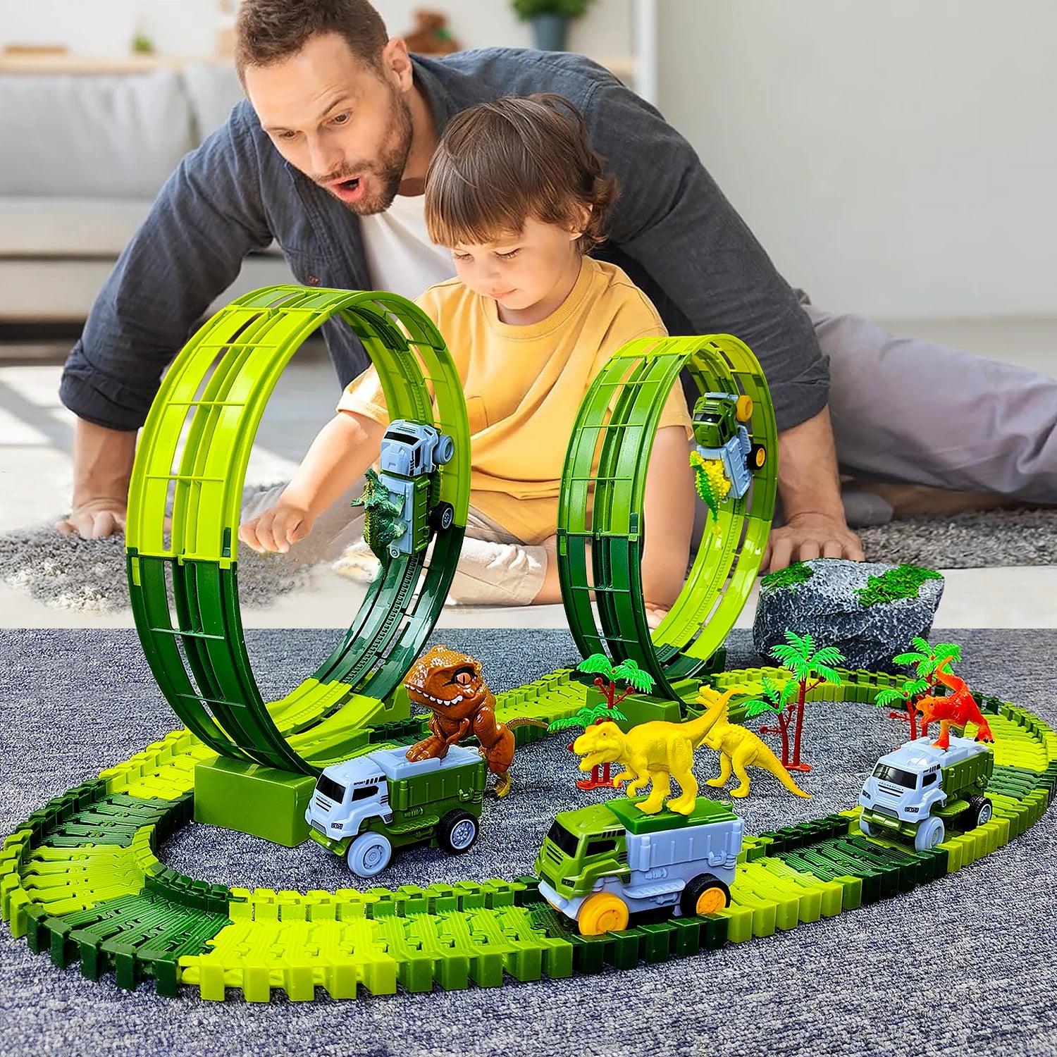 LED Light-Up Cars for Glow Race Track, Electronic Car Toy, Kid Railway Luminous Machine, Track Car for Boys, Birthday Gift