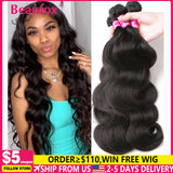 Kit de mechas de cabelo humano ondulado natural - ondas body wave