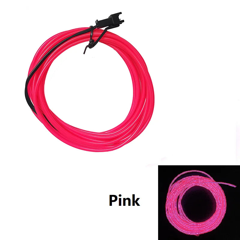 10/5/3/2/1M Glow EL Wire Neon Cable Christmas Dance Party DIY Costumes USB Switch Light Battery Voice control Lamp LED Mask Ball