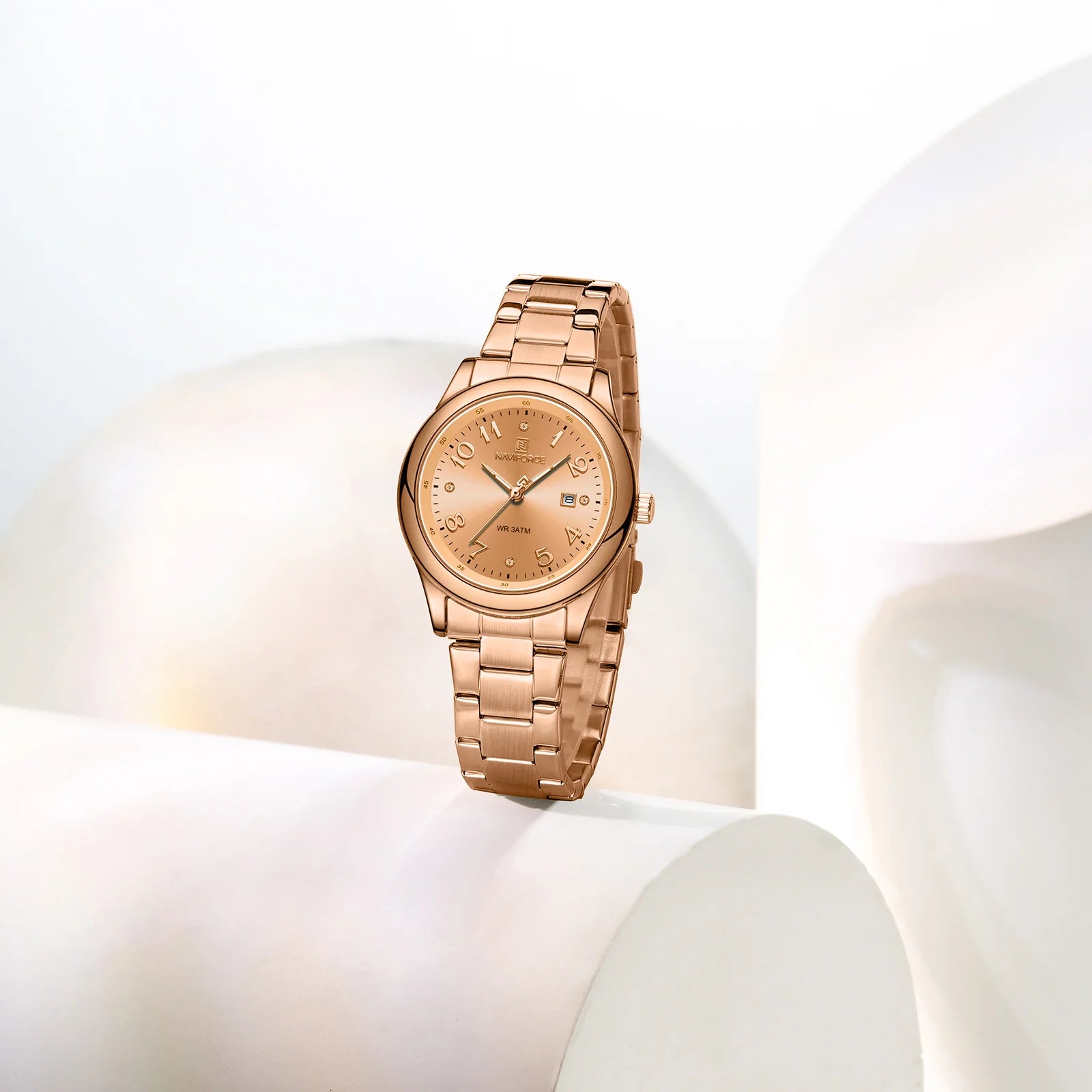 NAVIFORCE Luxury Watch for Women Waterproof Luminous Date Stainless Steel Ladies Quartz Watches Fashion Casual Wristwatch Girl