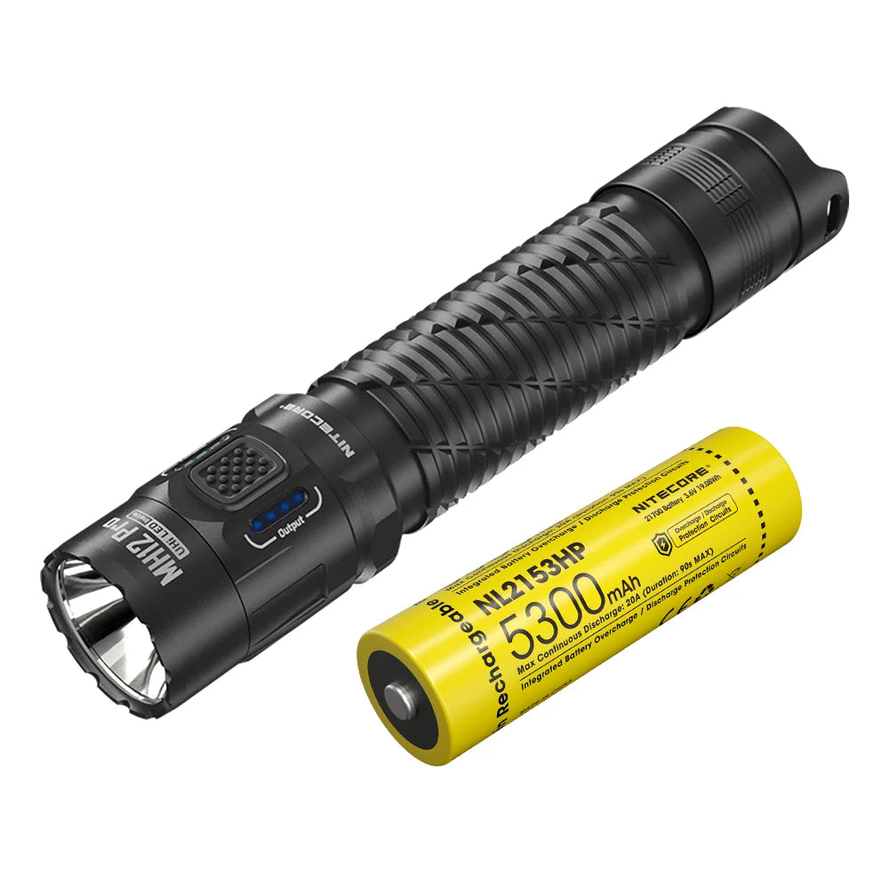 NITECORE MH12 Pro USB-C Rechargeable Compact UHi 40 LED Flashlight 3300 Lumens Lantern Emergency Tactical Torch with NL2153HP