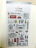 Suatelier City Stickers Korea Scrapbooking DIY Deco Sticker Junk Journal Supplies Planner Diary Photo Album Craft Material