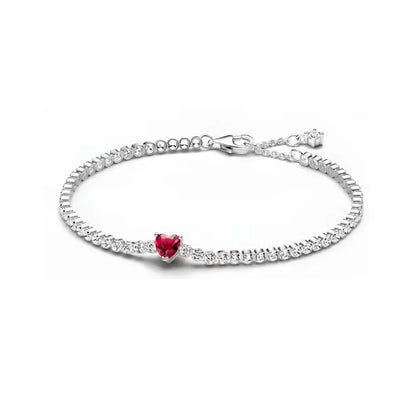 Novo amor coração zircão pingente colar original pandora diy feminino chaveiro jóias decoração pulseira acessórios charme contas