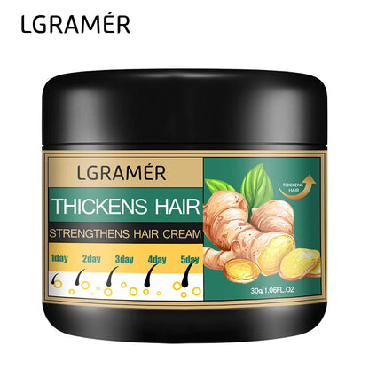 Crema para el crecimiento del cabello, jengibre, alopecia, reparación, prevención de la caída del cabello, tratamiento de la calvicie, fortalecedor denso, productos para el cuidado del cabello 