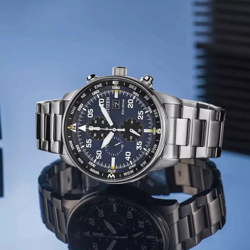 Citizen Fashion Men Stainless Steel Watch Luxury Calendar Quartz Wrist Watch Business Watches for Man Clock Montre Homme