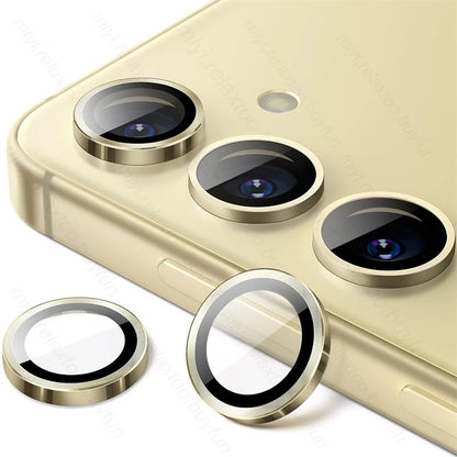 Matel Ring+Tempered Glass Moblie Phone Camera Lens Film For Samsung Galaxy A55 A35 A25 A15 5G Sumsung Samung A 55 35 25 15 2024