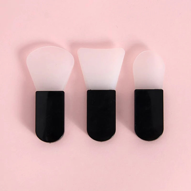 3Pc Soft Silicone Face Mask Brush Facial Skin Care Portable DIY Face Cream Mud Mixing Mask Brushes Reusable Makeup Beauty Tools