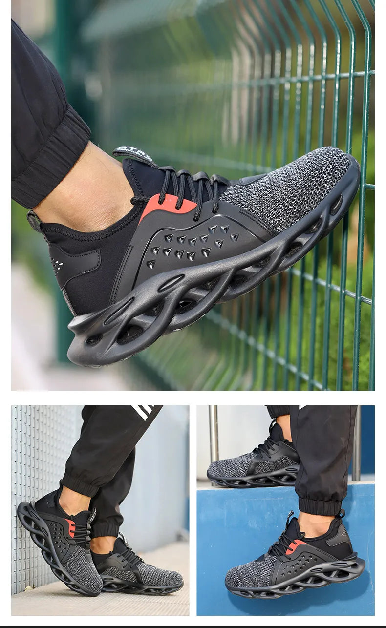 Men's Safety Footwear: Indestructible Steel Toe Protective Boots - Anti-Smash, Anti-Puncture, Work Safety, Anti-Slip Shoes