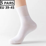 5 Pairs Plus Size EUR 45-50 Prevent Varicose Veins Socks Mens Diabetics Patients Cotton Loose Mouth Sock Man Women Comfort Meias