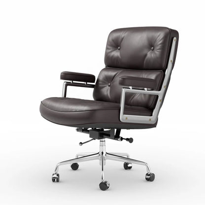 Genuine Leather Ergonomic Office Chair, Gaming Chair, Computer Swivel Gamer, Sofa Armchairs, Home, Bedroom, Furniture Black 