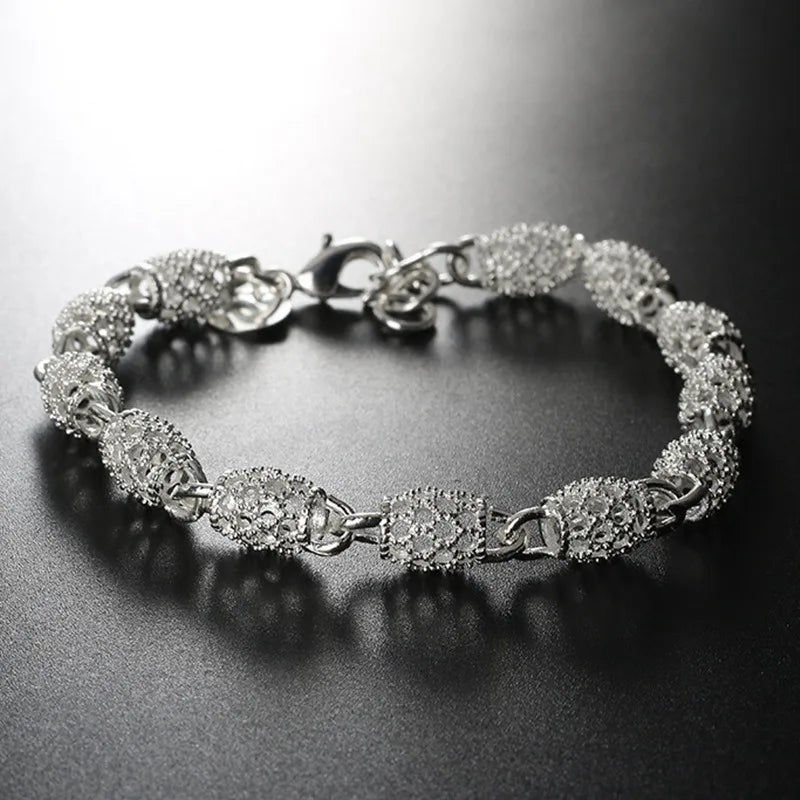 Fashion 925 Sterling Silver Bracelets For Women Luxury Original Designer Hollow Lantern Ball Charm Bracelets Beautiful Jewelry