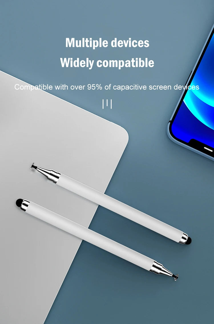 Lápiz capacitivo de doble cabezal, disco de silicona, lápiz óptico de doble propósito, para pintura, retoque de oficina, teléfono móvil, tableta, lápiz capacitivo