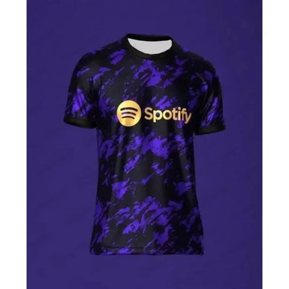 2025 Summer Barcelona Special Edition Football Jersey 3D Printed Men's Breathable Quick-drying Motorcycle Training T-shirt